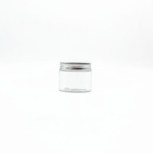 50ml PET Plastic Jars With Aluminum Lid (1.7 oz - High)