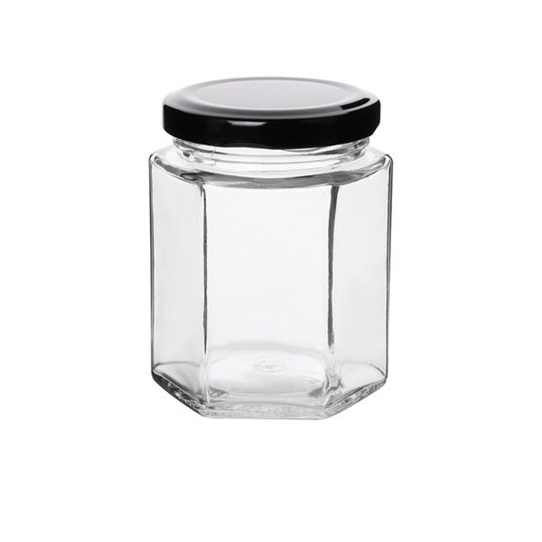 180ml Square Glass Jars With Lids (6 oz)