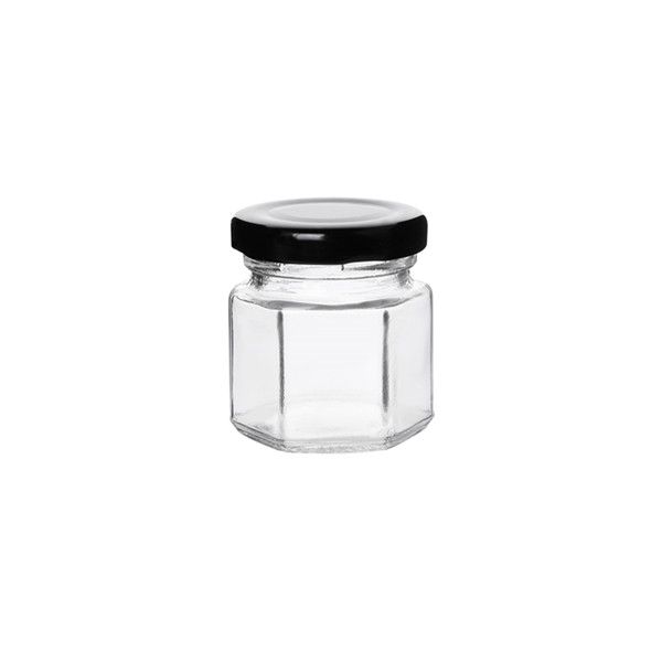 45ml Hexagon Glass Jars (1.5 oz)