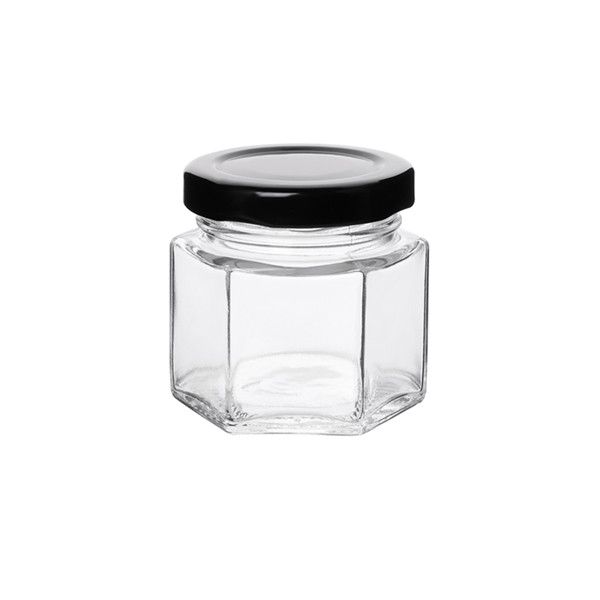 60ml Hexagon Glass Jars (2 oz)