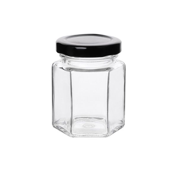 80ml Hexagon Glass Jars (2.7 oz)