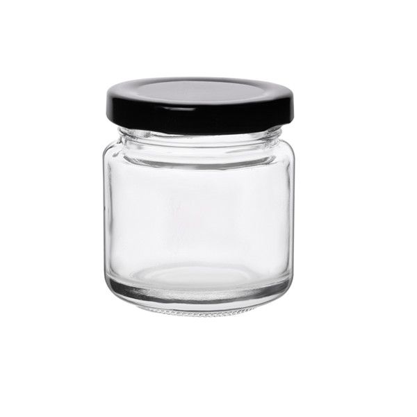 100ml Straight Sided Glass Jars With Lids (3.38 oz)