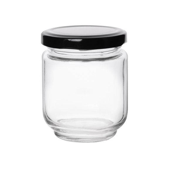 240ml Straight Sided Glass Jars With Lids (8 oz)