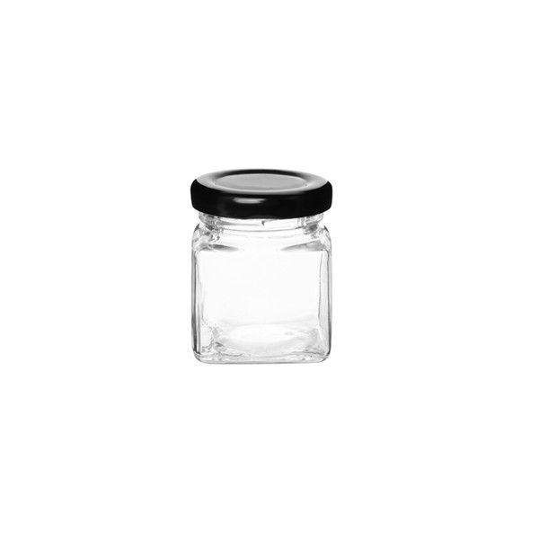 30ml Square Glass Jars With Lids (1 oz)