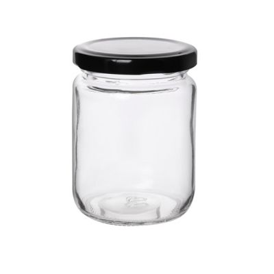 350ml Straight Sided Glass Jars With Lids (11 oz)