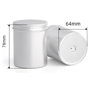 Aluminum Round Metal Tin Container With Lid Small Sample Container