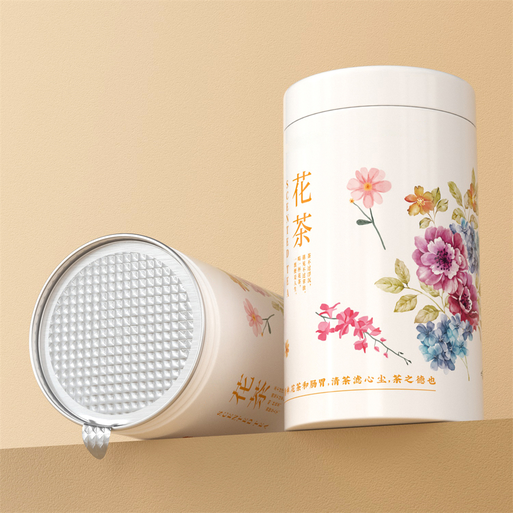 aluminum flower tea cans